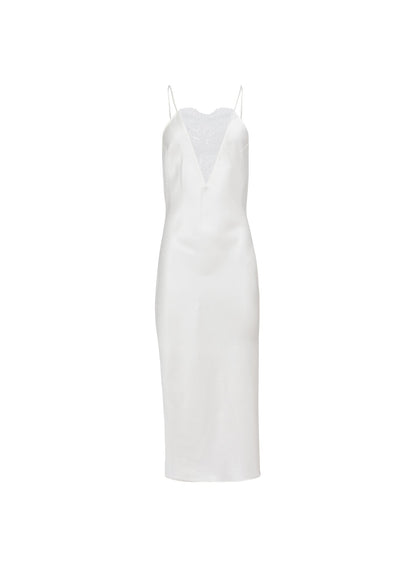 Fleur du Mal Ivory Frankie Lace Slip Dress