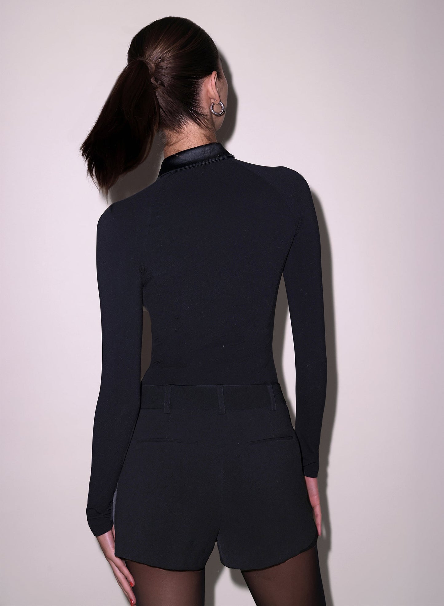 Fleur du Mal Black Decollété Bodysuit