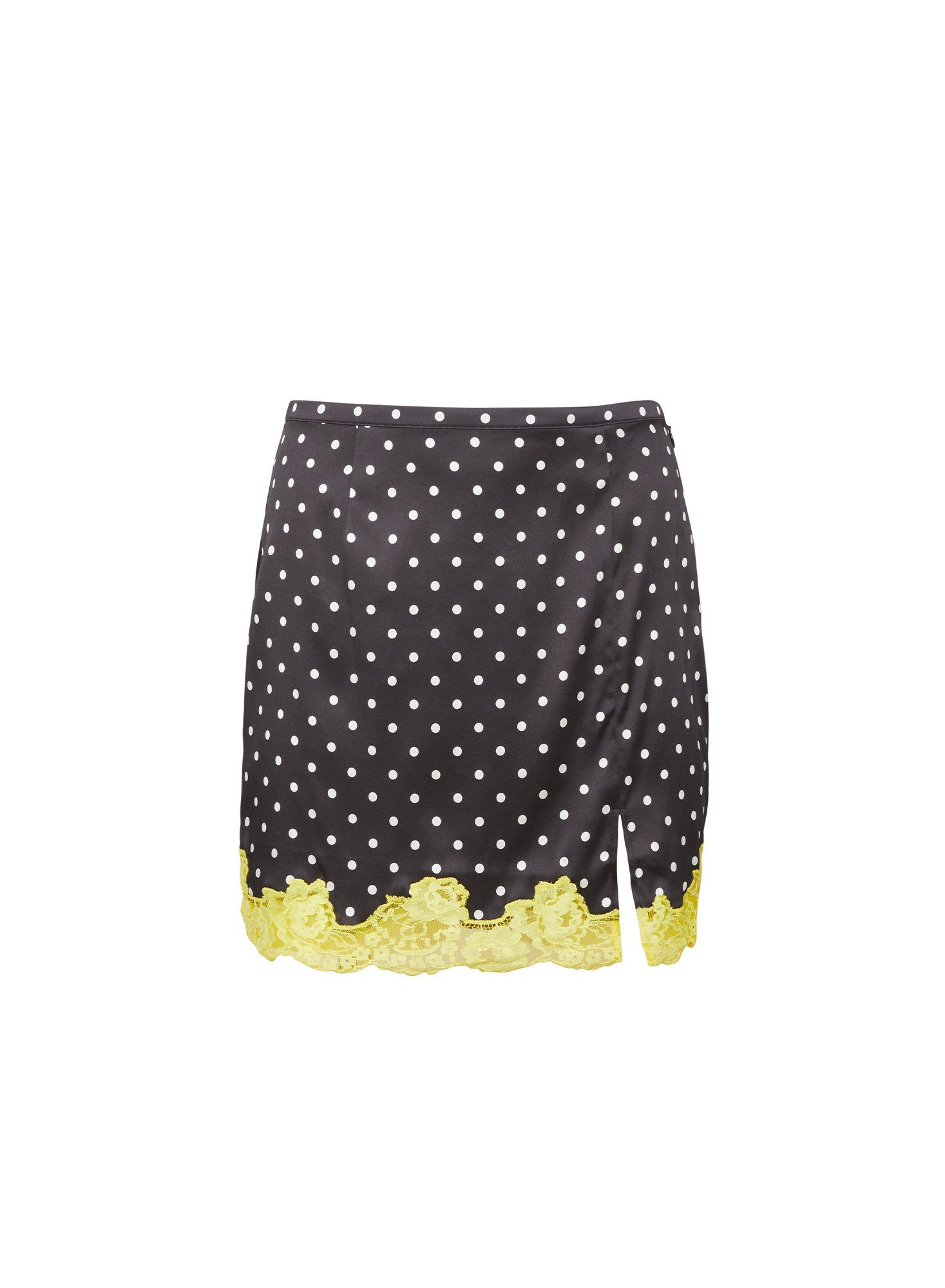 Fleur du Mal Small Dot Black Juliet Lace Slip Skirt