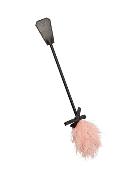 Fleur du Mal Black Feather Tickler & Riding Crop