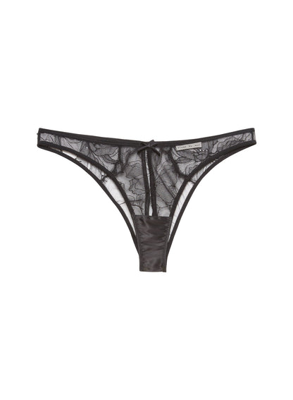 Fleur du Mal Black Sophia Lace Ouvert Cheeky