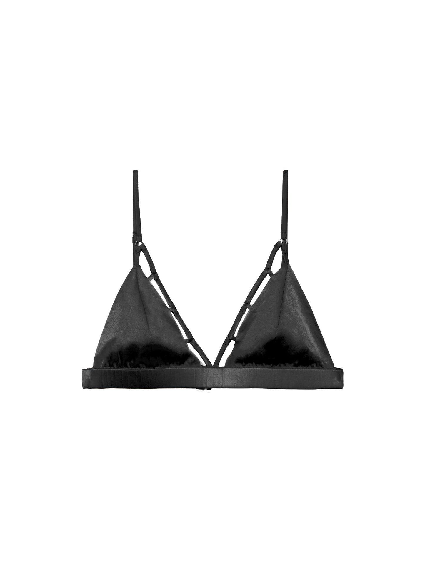 Fleur du Mal Black Échelle Luxe Triangle Bra