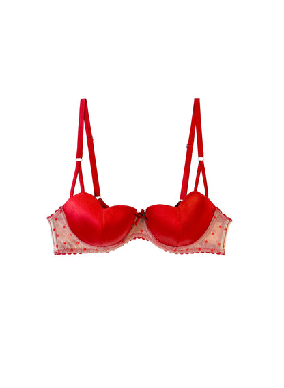 Fleur du Mal Red Amour Balconette Bra