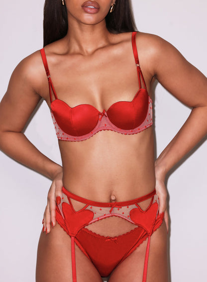Fleur du Mal Red Amour Garter Belt
