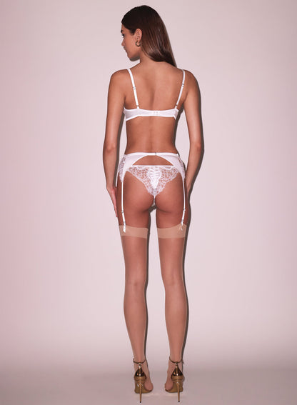 Fleur du Mal Ivory Daphne Lace Demi Bra