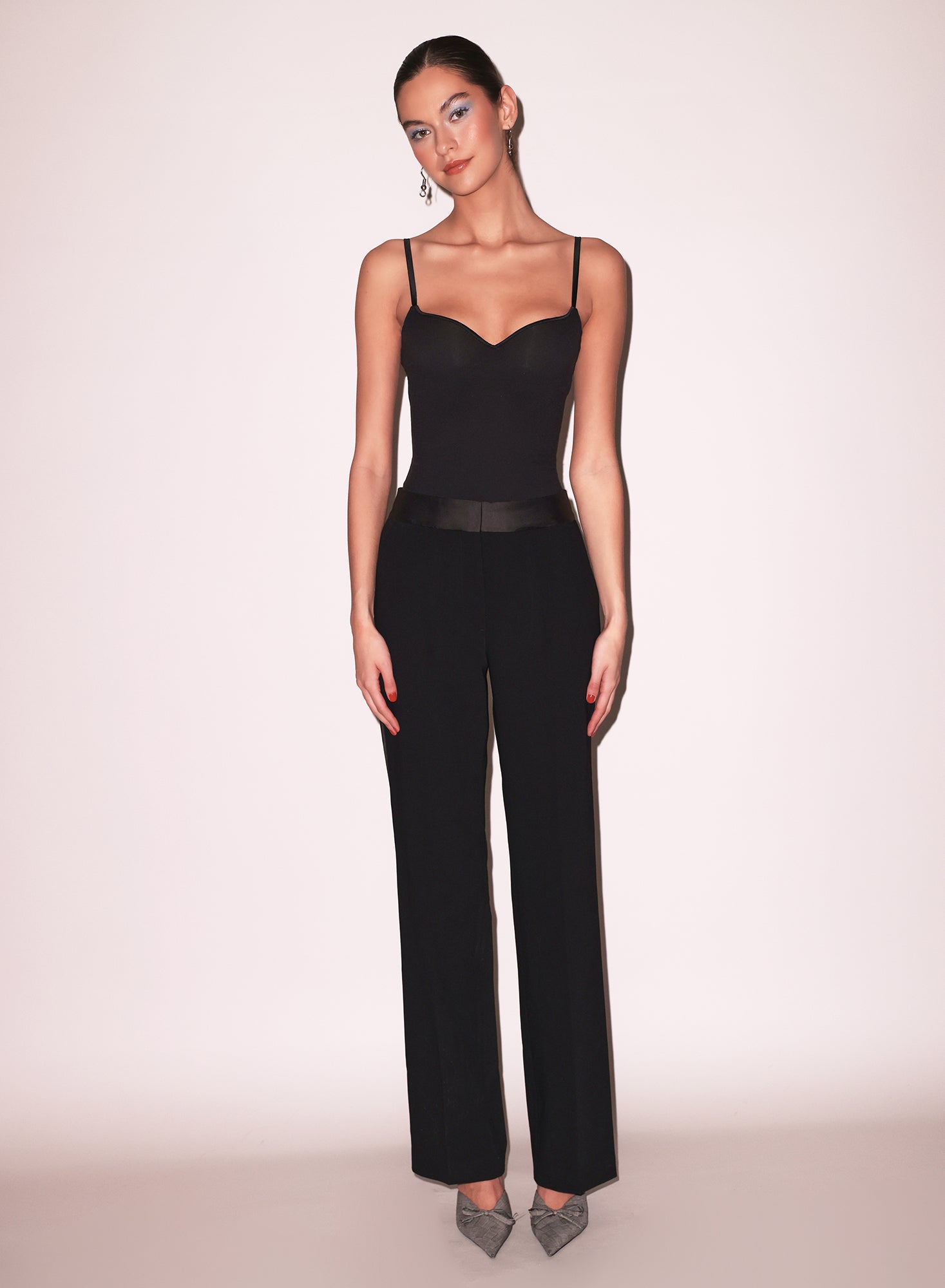 Fleur du Mal Black Jersey Built-In Bra Cami