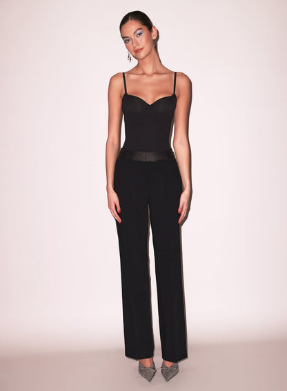 Fleur du Mal Black Jersey Built-In Bra Cami
