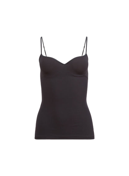 Fleur du Mal Black Jersey Built-In Bra Cami