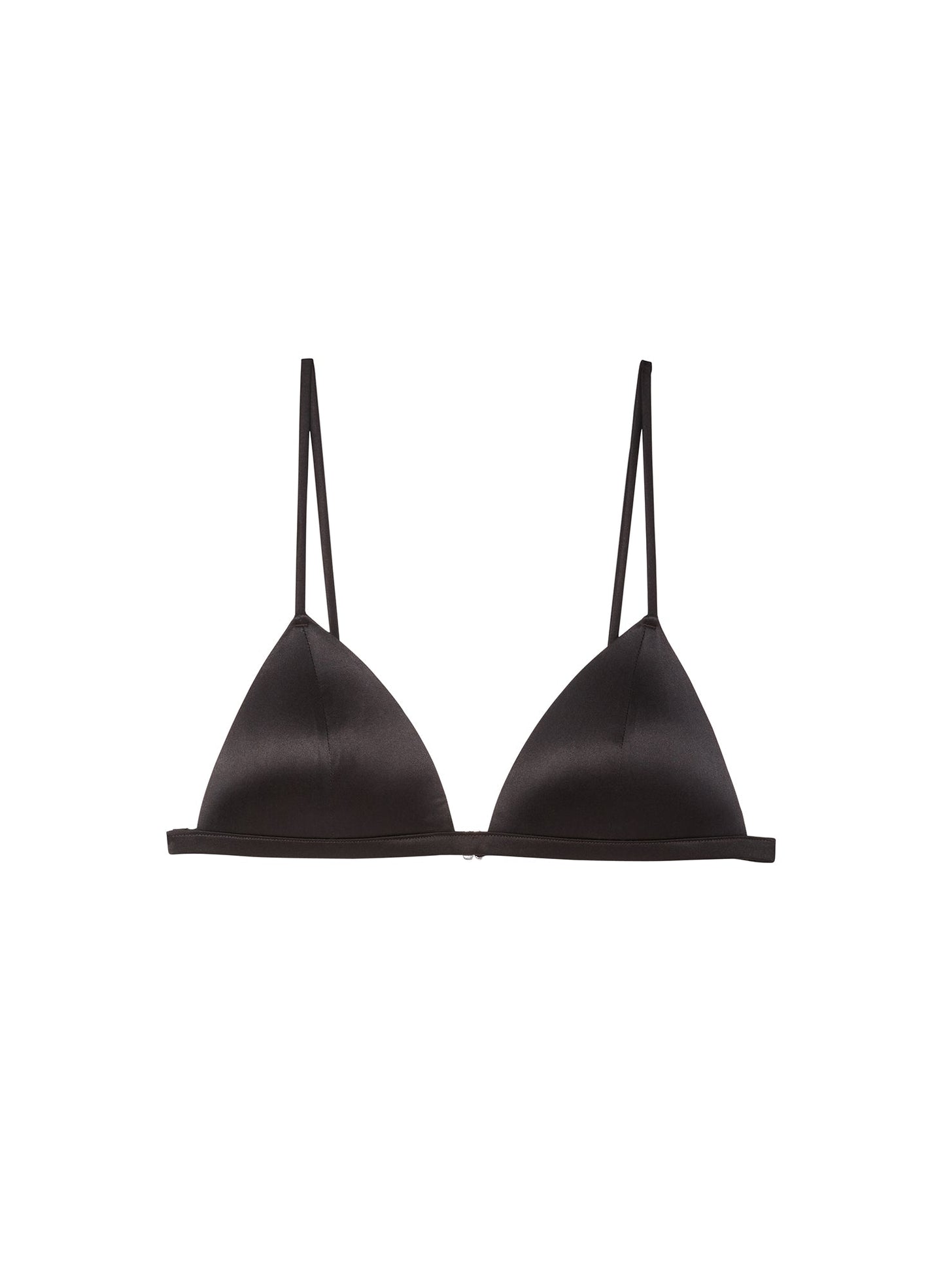 Fleur du Mal Black Molded Luxe Triangle Bra