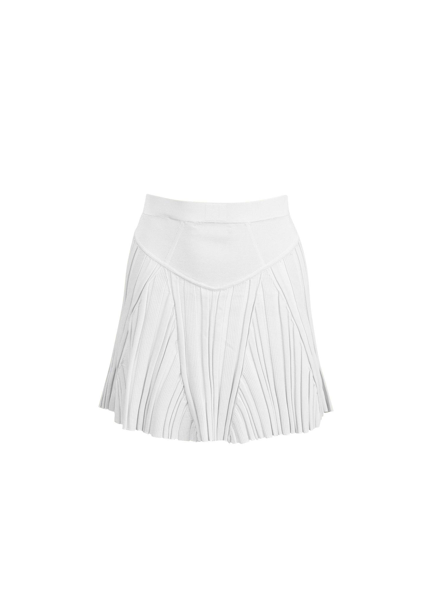 Fleur du Mal Ivory Rib Flared Skirt