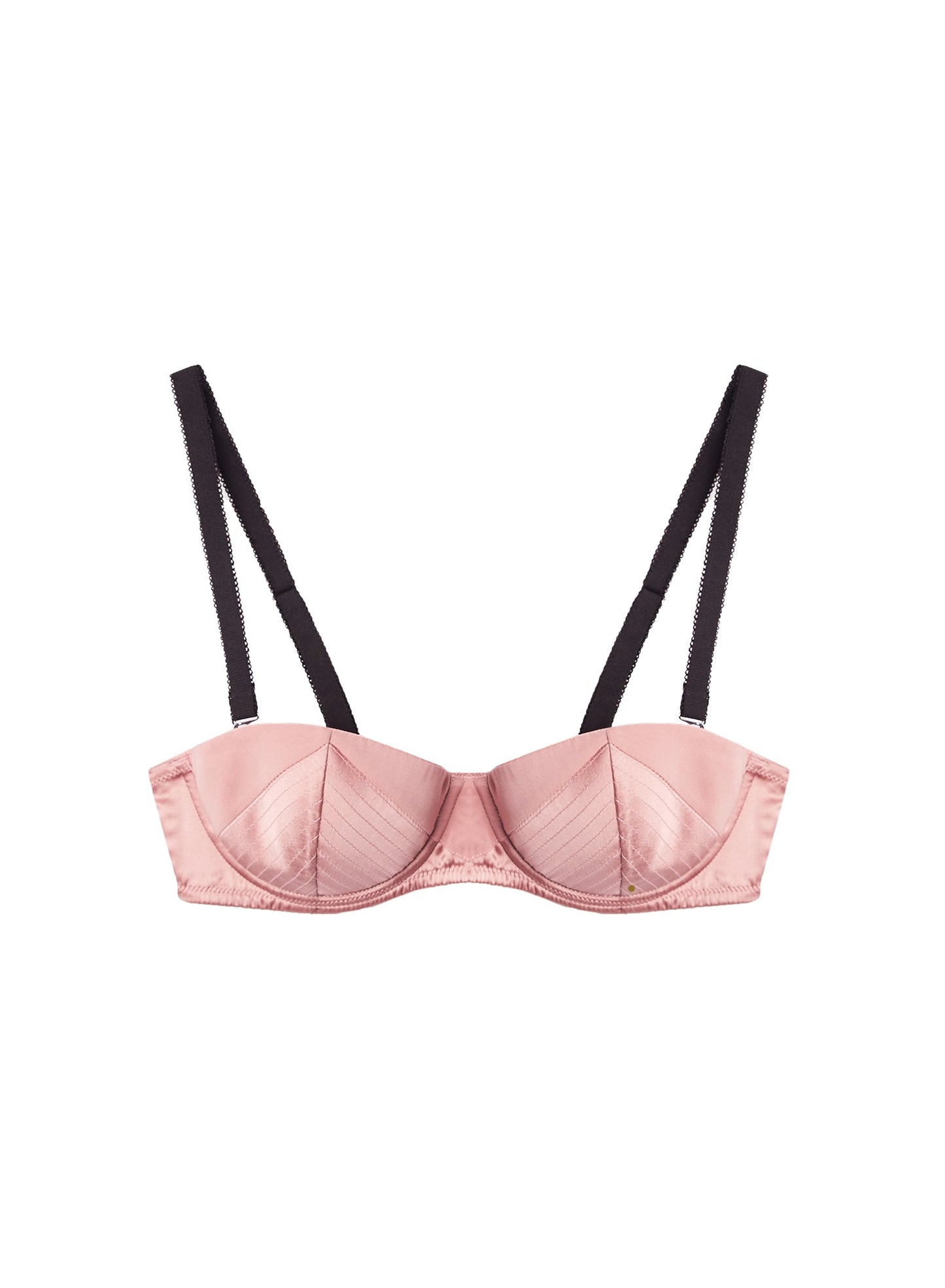 Fleur du Mal Pink & Black Top Stitch Convertible Bra