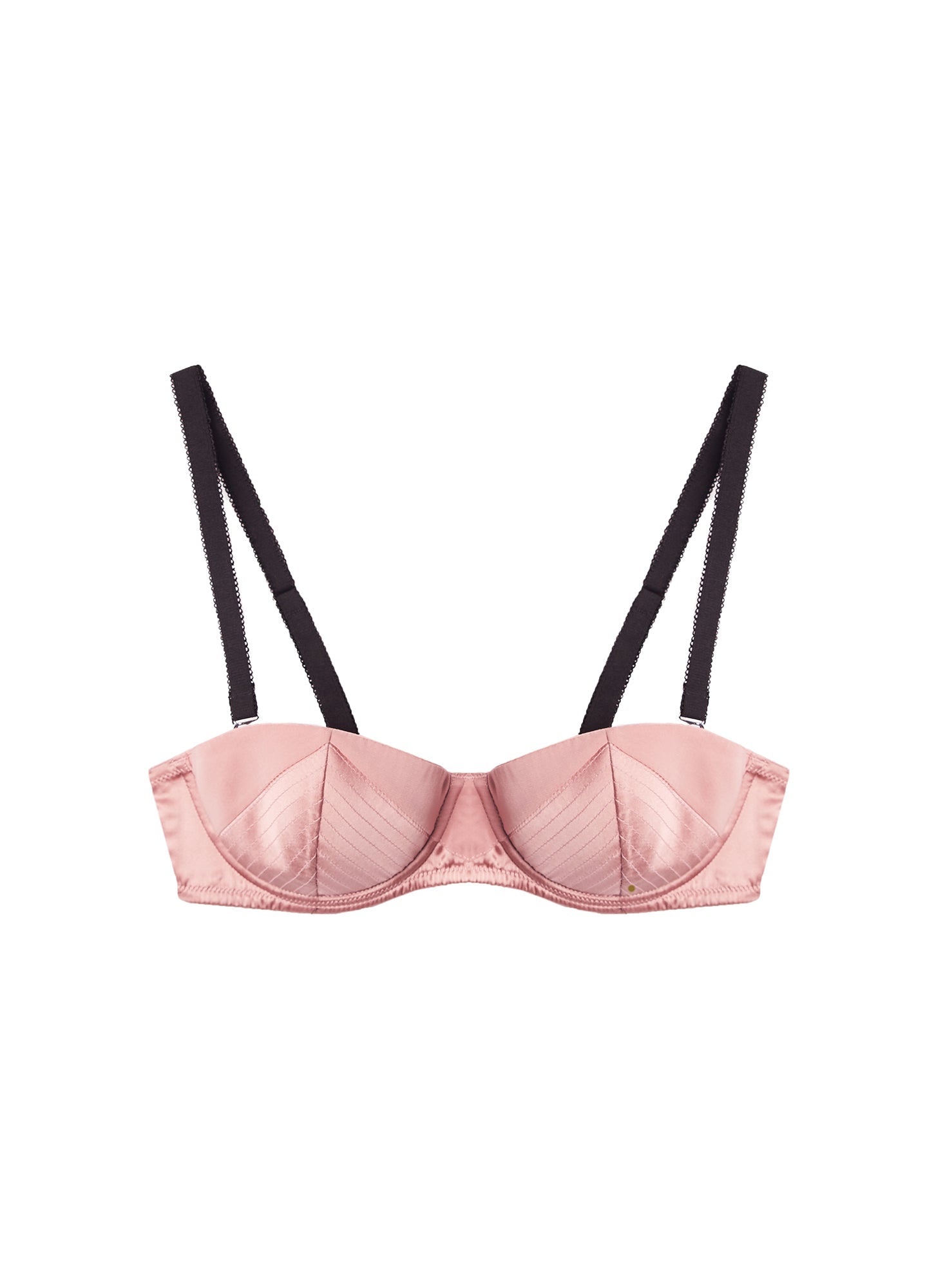 Fleur du Mal Pink & Black Top Stitch Convertible Bra