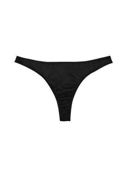 Fleur du Mal Black Luxe Thong