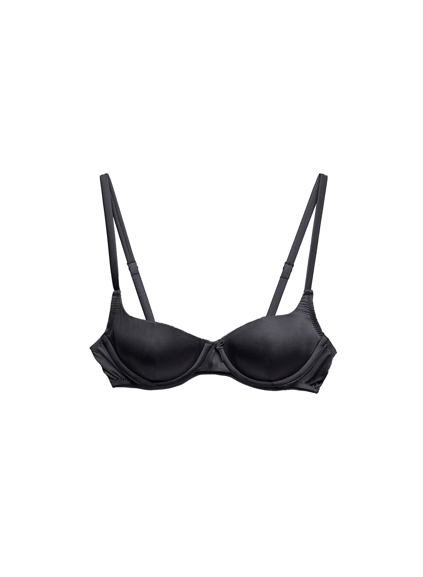 Fleur du Mal Black Seamless Luxe Balconette Bra