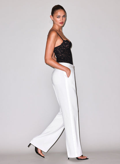 Fleur du Mal Ivory Tuxedo Pant