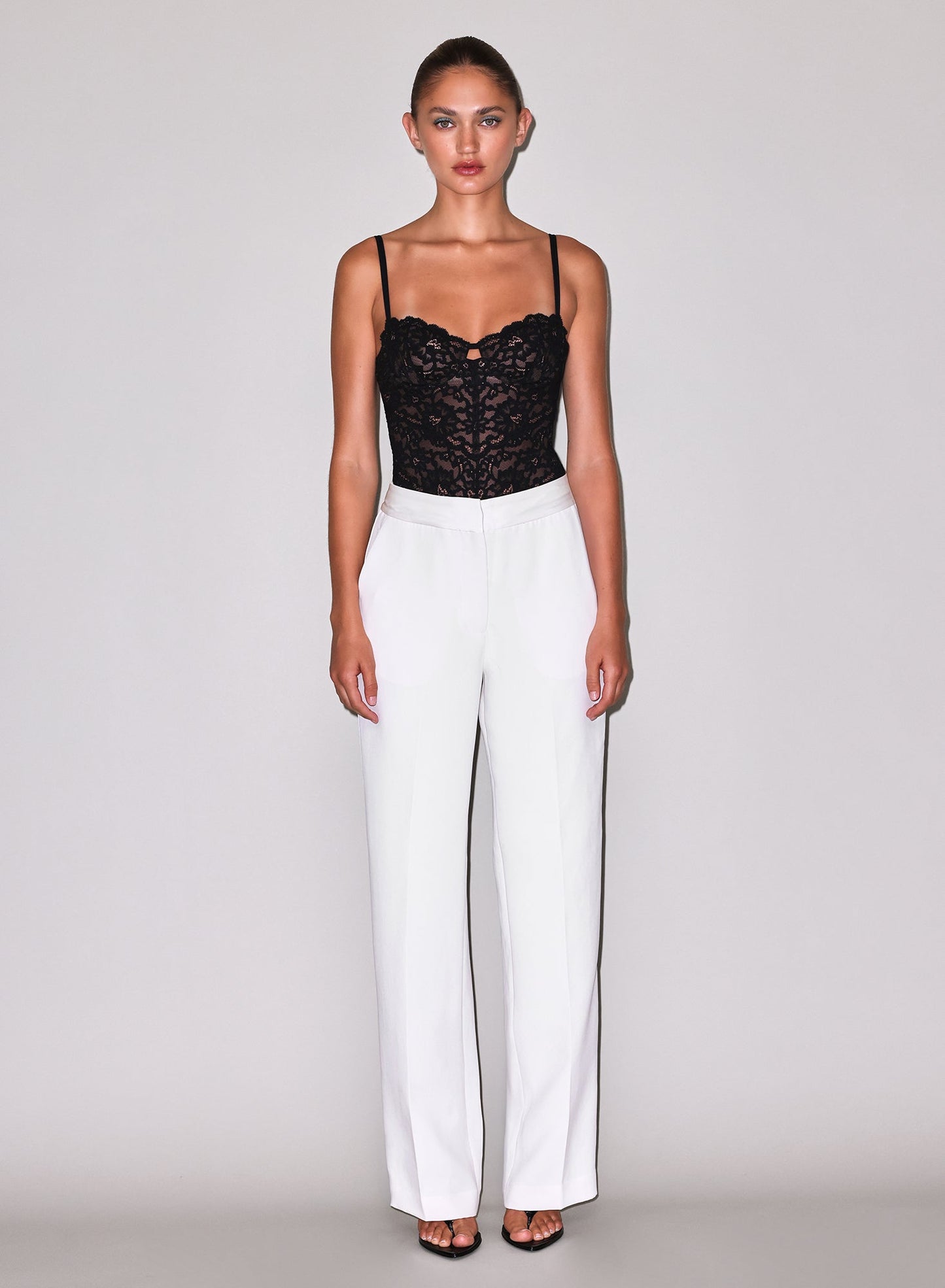 Fleur du Mal Ivory Tuxedo Pant