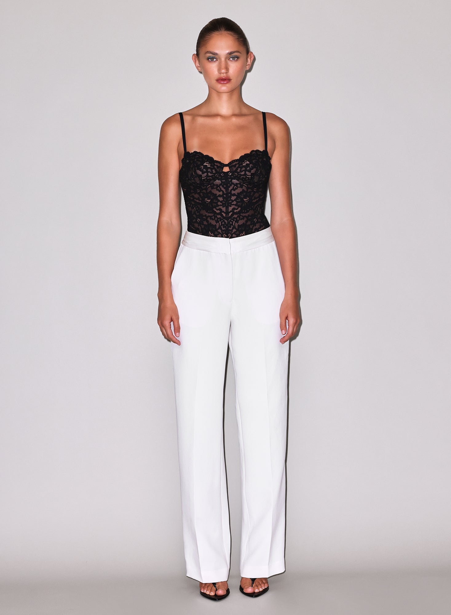 Fleur du Mal Ivory Tuxedo Pant