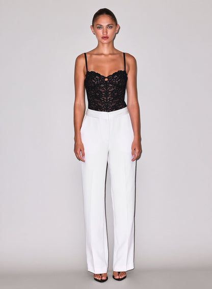 Fleur du Mal Ivory Tuxedo Pant