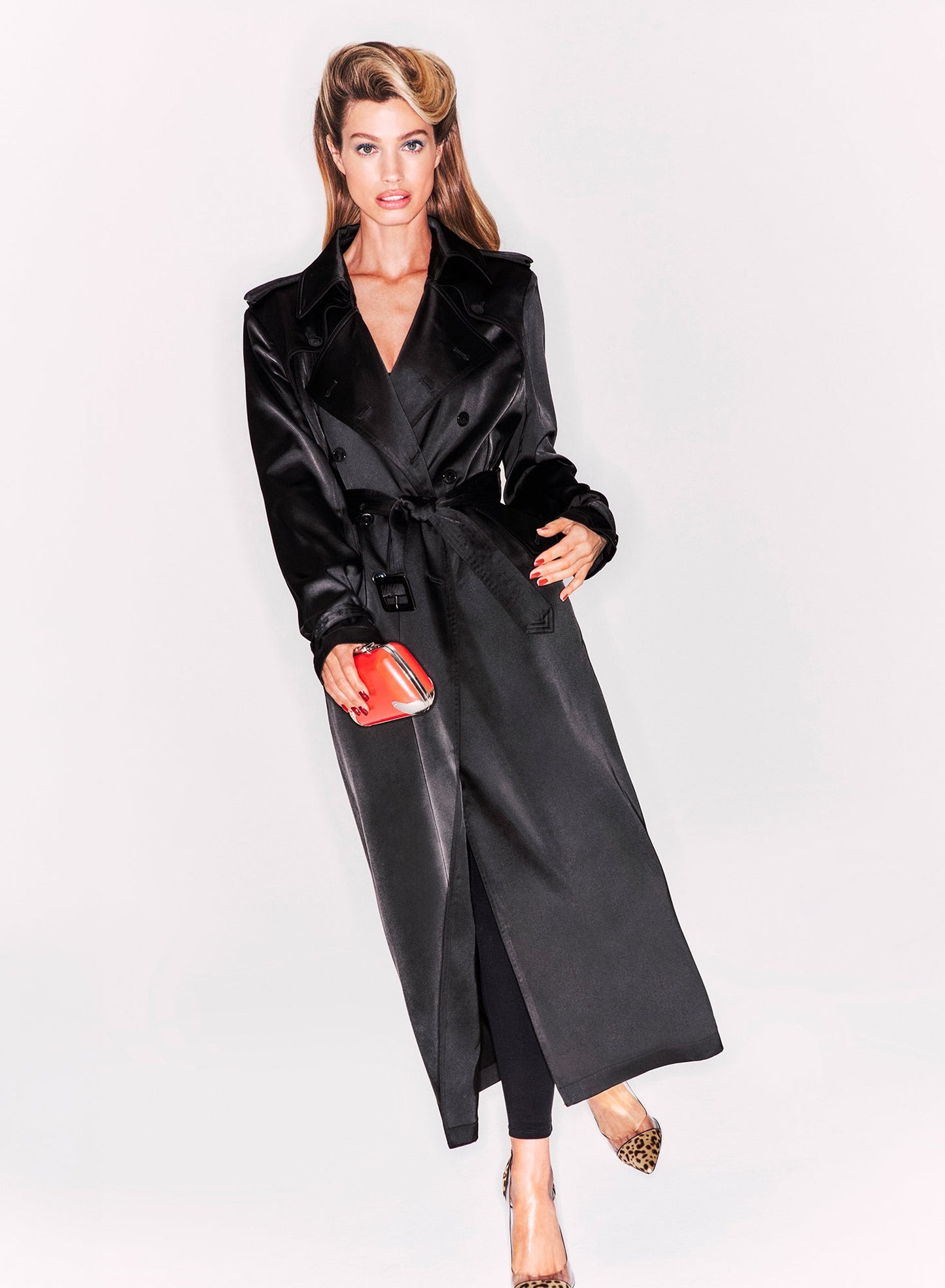 Fleur du Mal Black Luxe Trench Coat