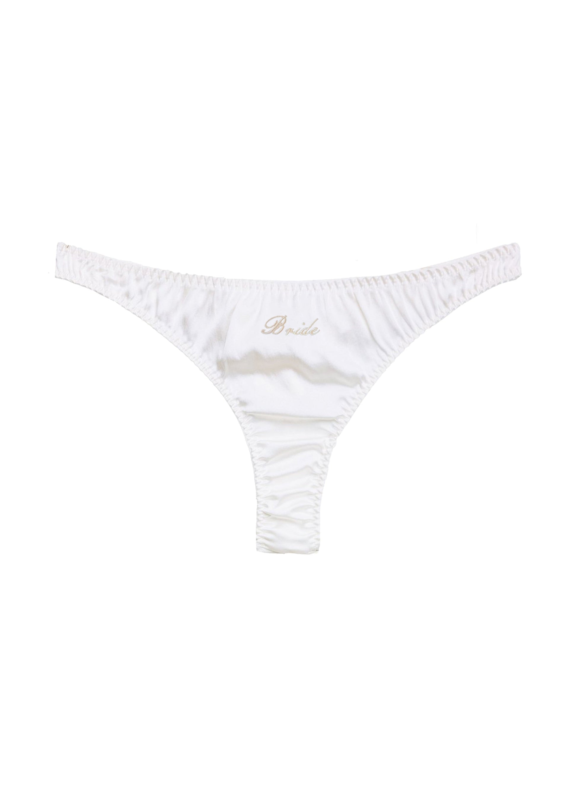 Fleur du Mal Ivory Bridal Luxe Thong