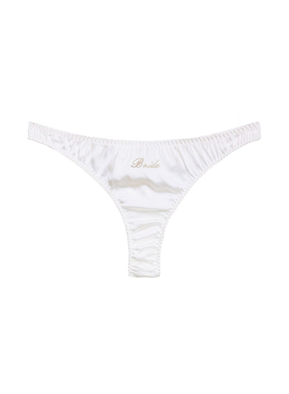 Fleur du Mal Ivory Bridal Luxe Thong