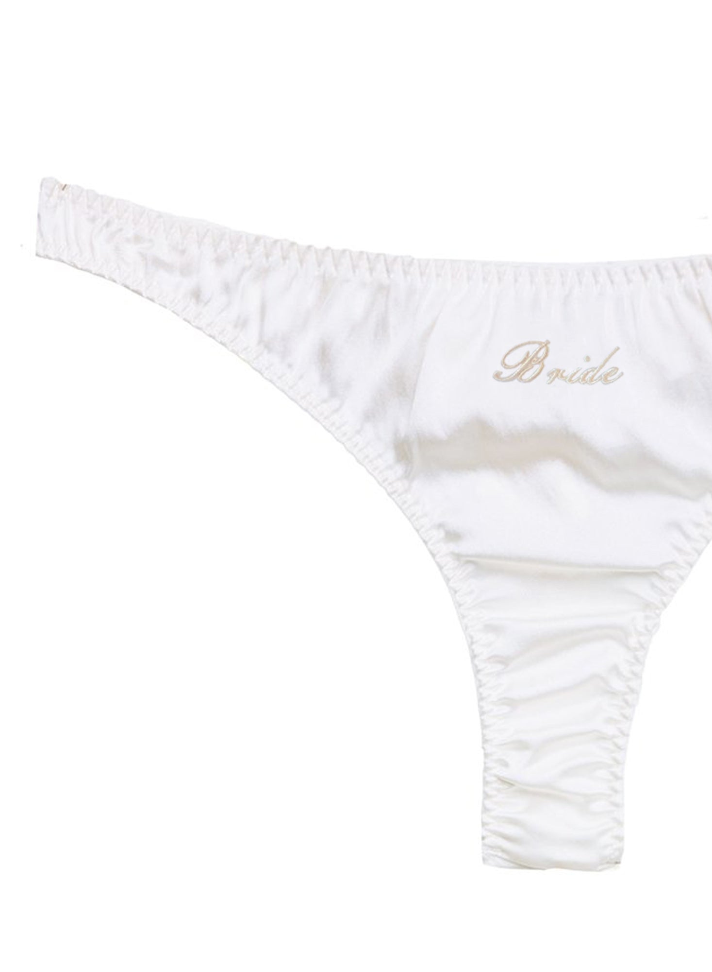 Fleur du Mal Ivory Bridal Luxe Thong