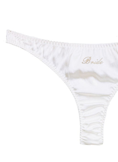 Fleur du Mal Ivory Bridal Luxe Thong