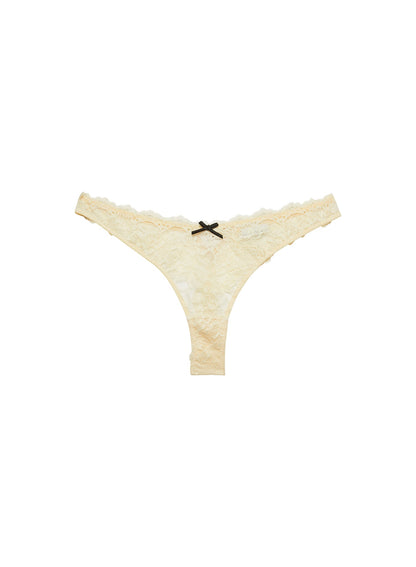 Fleur du Mal Buttercup Bianca Lace Thong