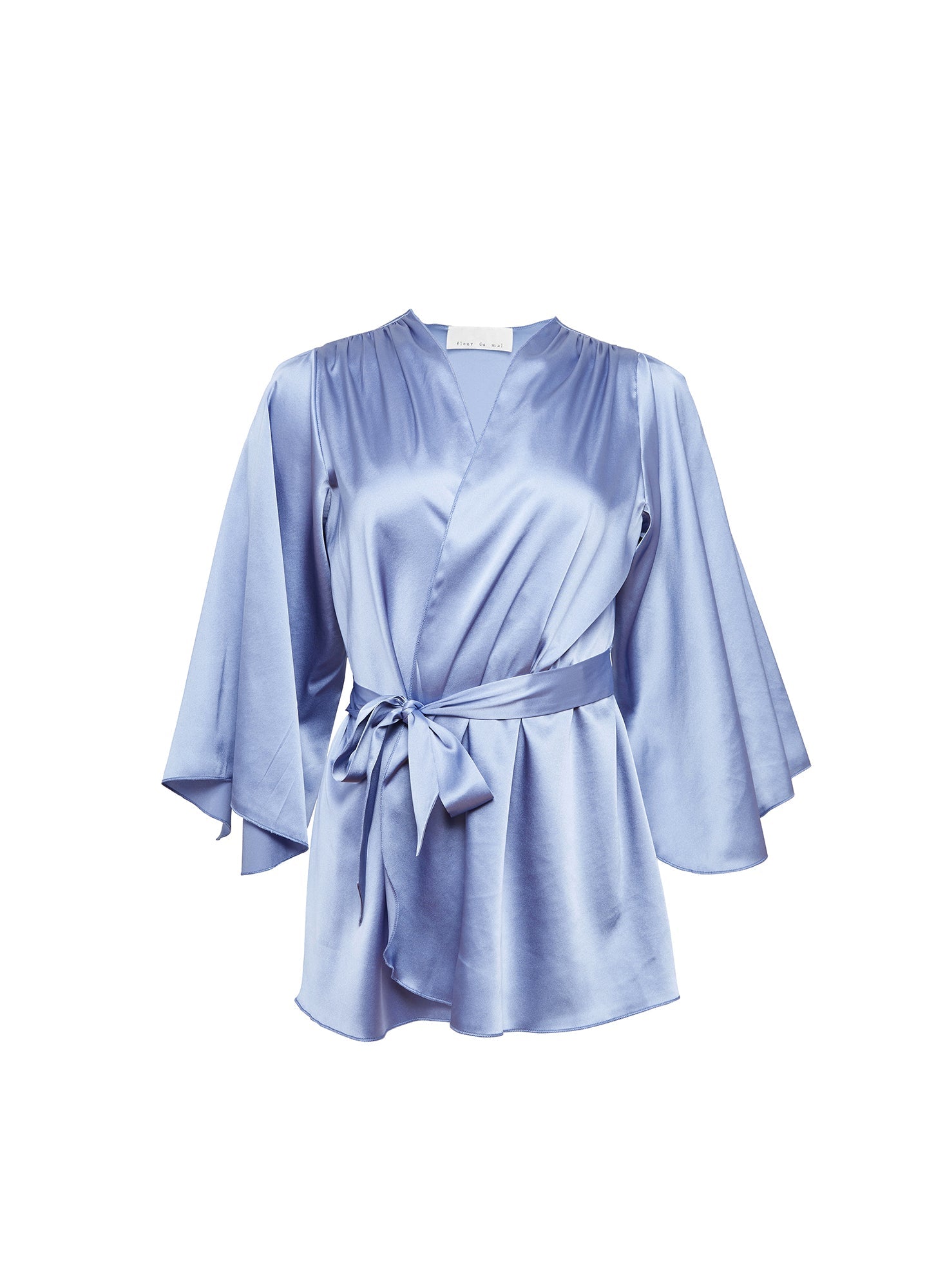 Fleur du Mal Denim Blue Angel Sleeve Robe