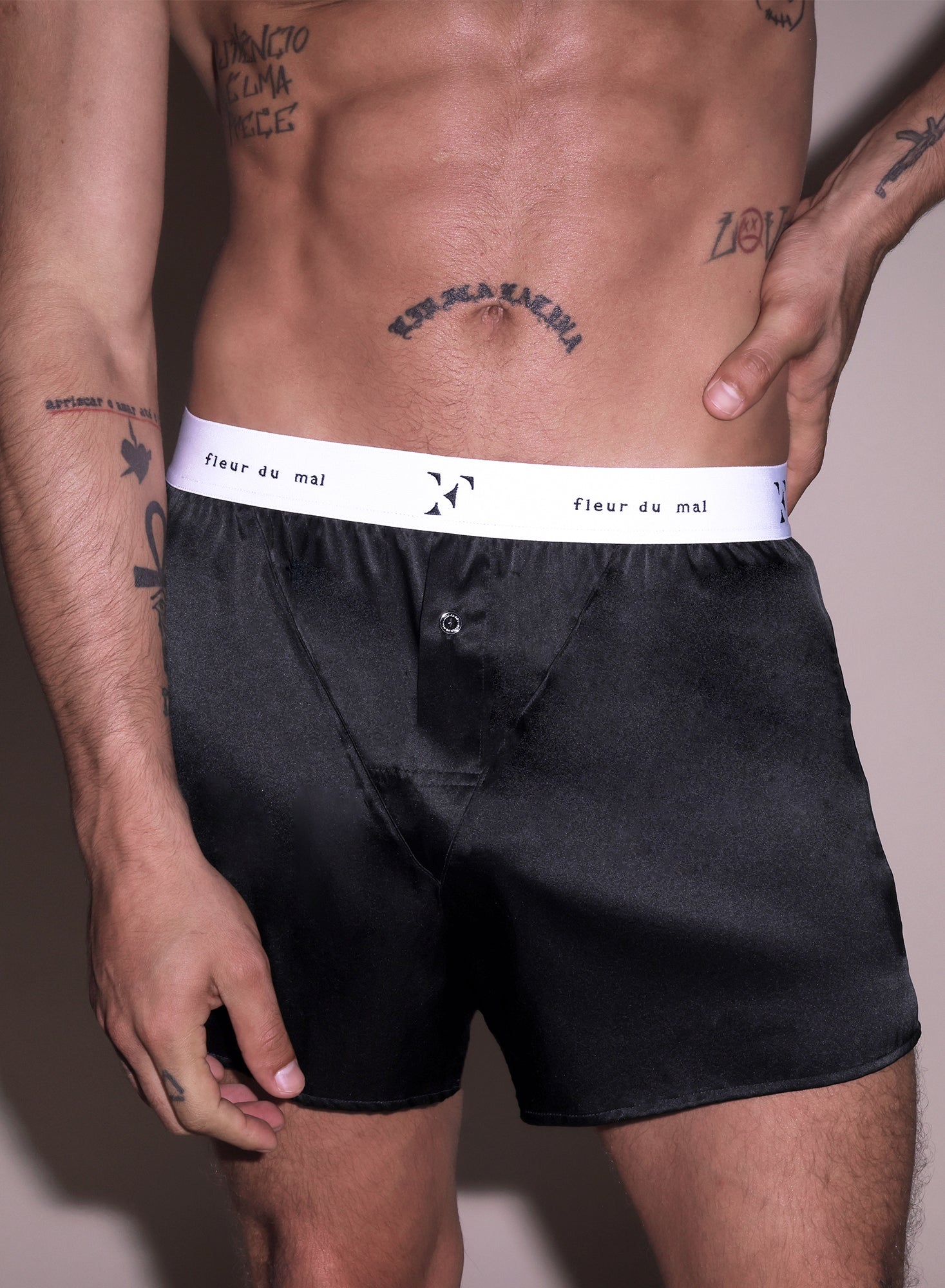 Fleur du Mal Black Unisex Boxer Short
