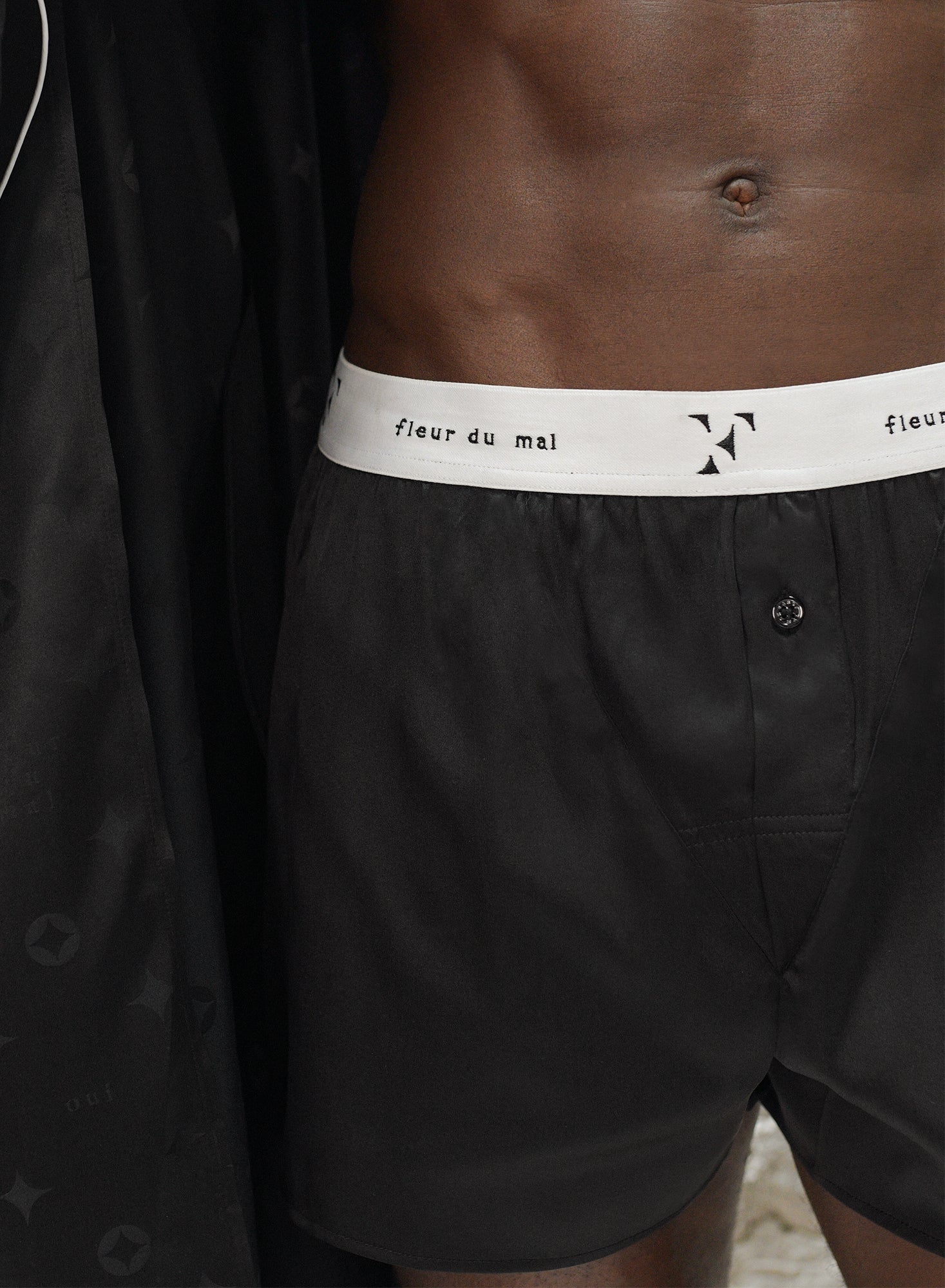Fleur du Mal Black Unisex Boxer Short