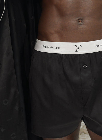 Fleur du Mal Black Unisex Boxer Short