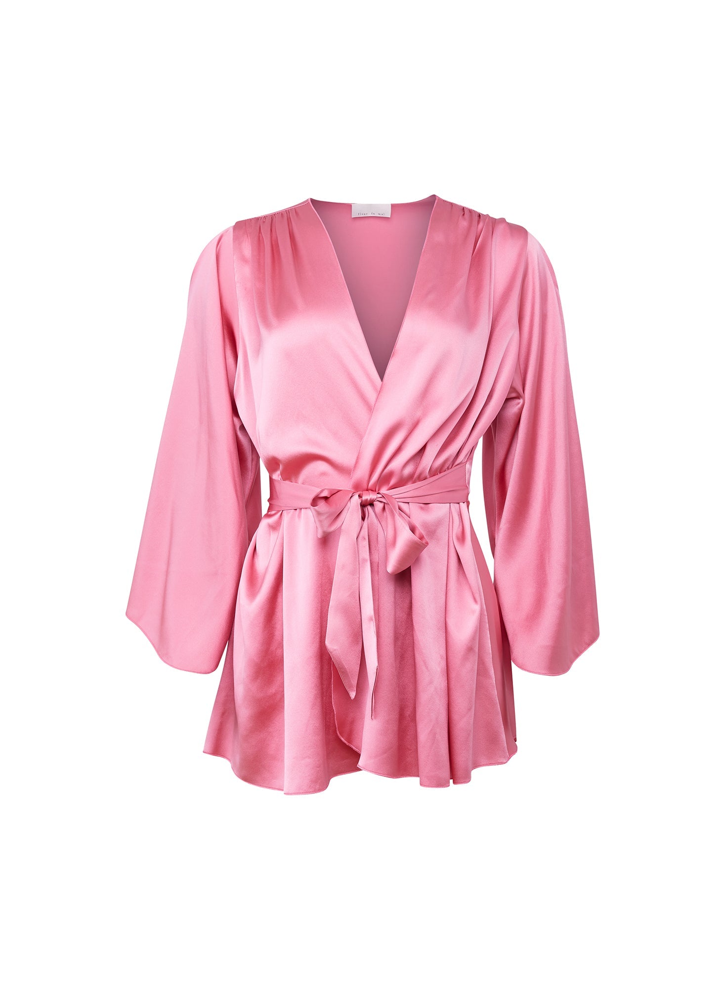 Fleur du Mal Pink Cadillac Angel Sleeve Robe