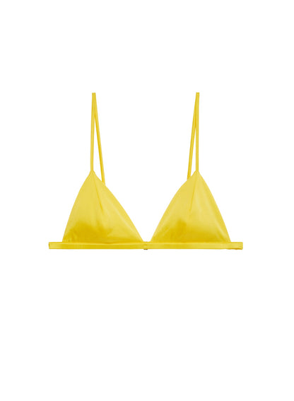 Fleur du Mal Lemon Luxe Triangle Bra