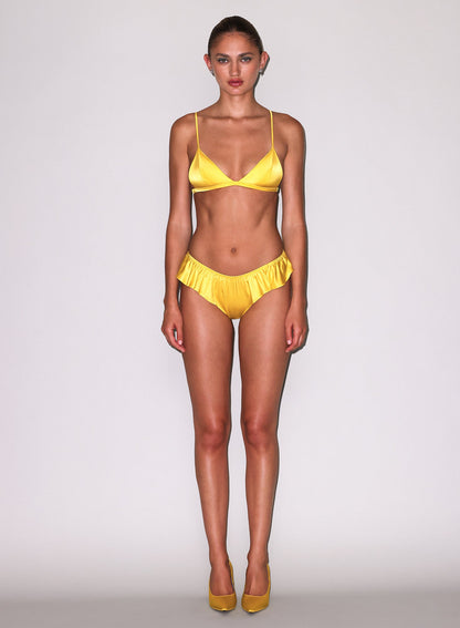 Fleur du Mal Lemon Luxe Triangle Bra