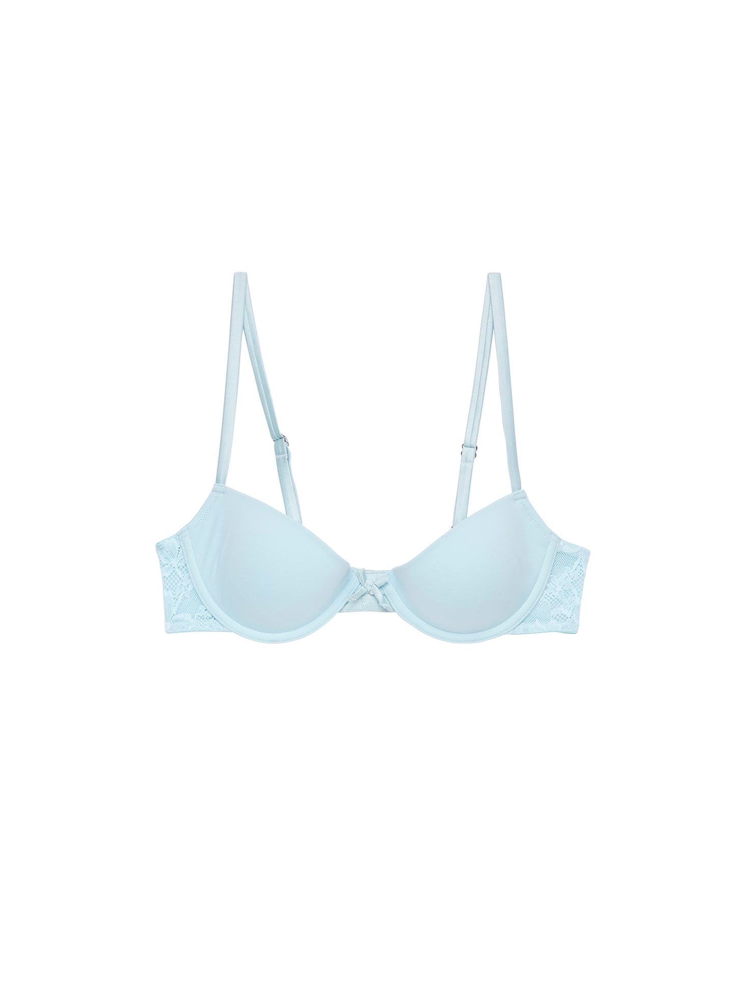 Fleur du Mal Blue Le Stretch Lace Molded Demi Bra