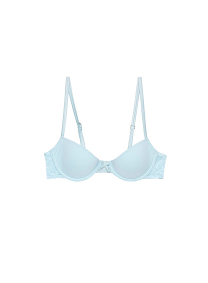 Fleur du Mal Blue Le Stretch Lace Molded Demi Bra