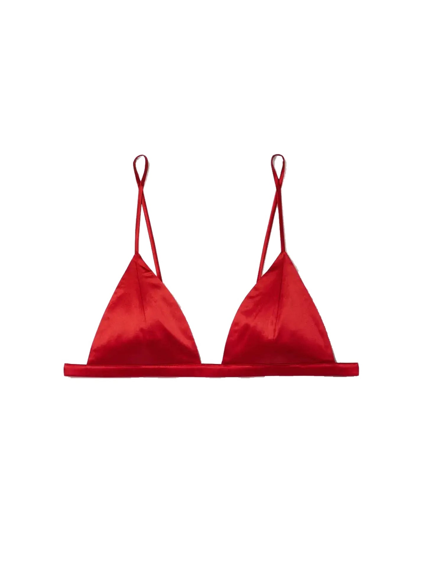 Fleur du Mal Red Luxe Triangle Bra
