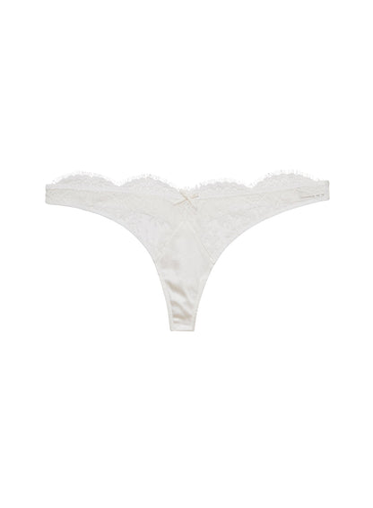 Fleur du Mal Ivory Frankie Lace Thong