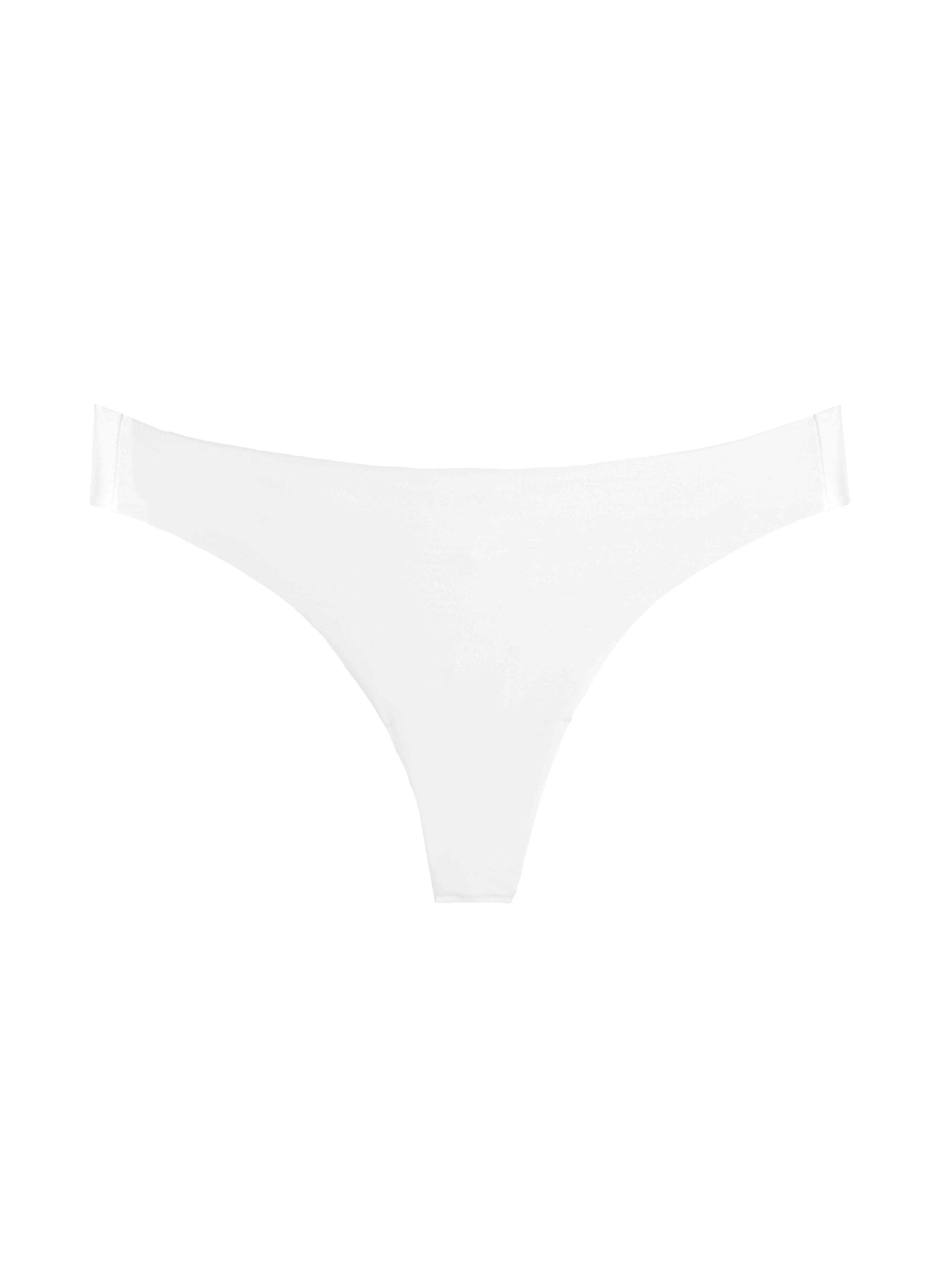 Fleur du Mal Ivory Charlotte Lace Seamless Thong