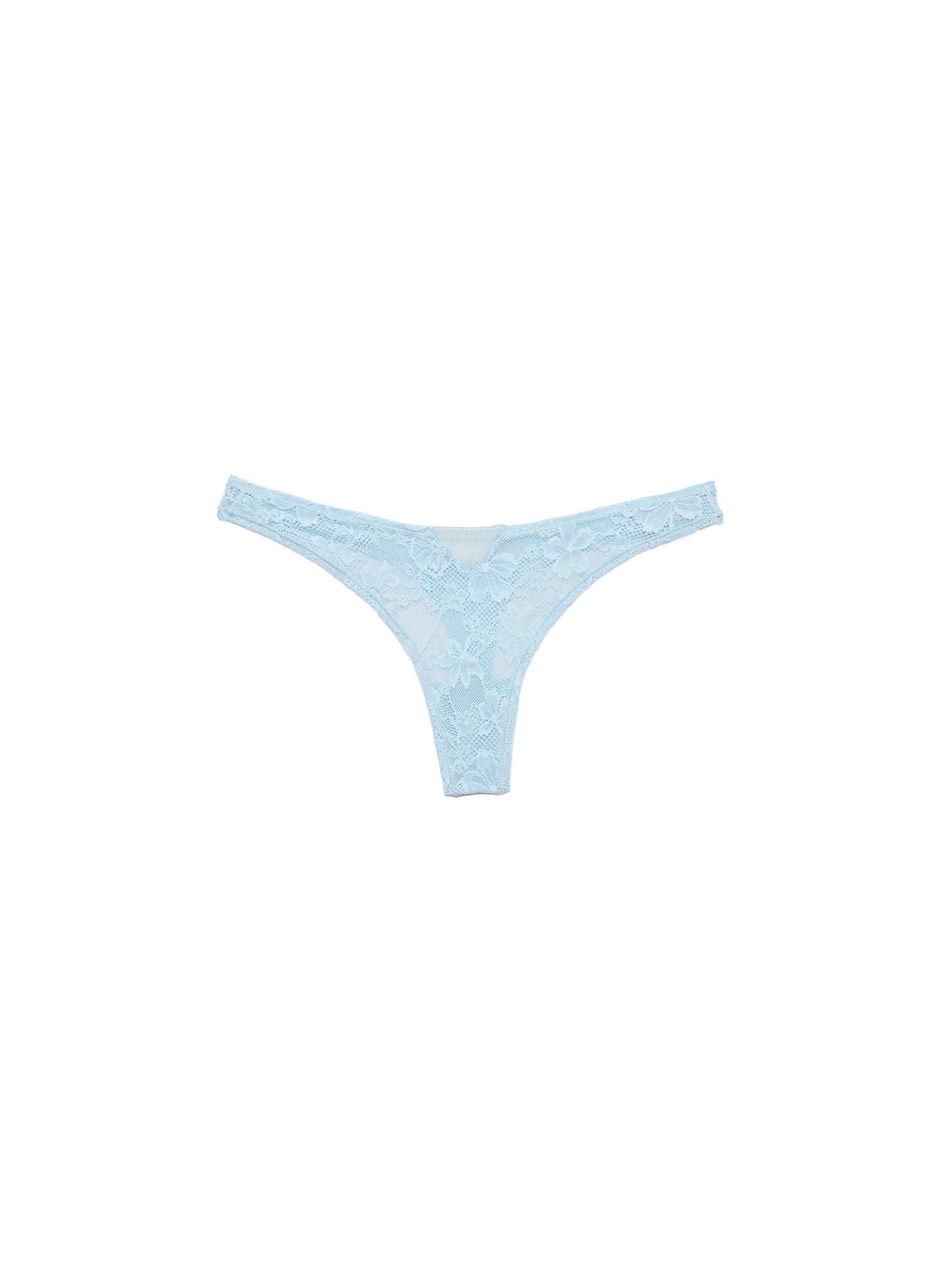 Fleur du Mal Blue Le Stretch Lace Thong