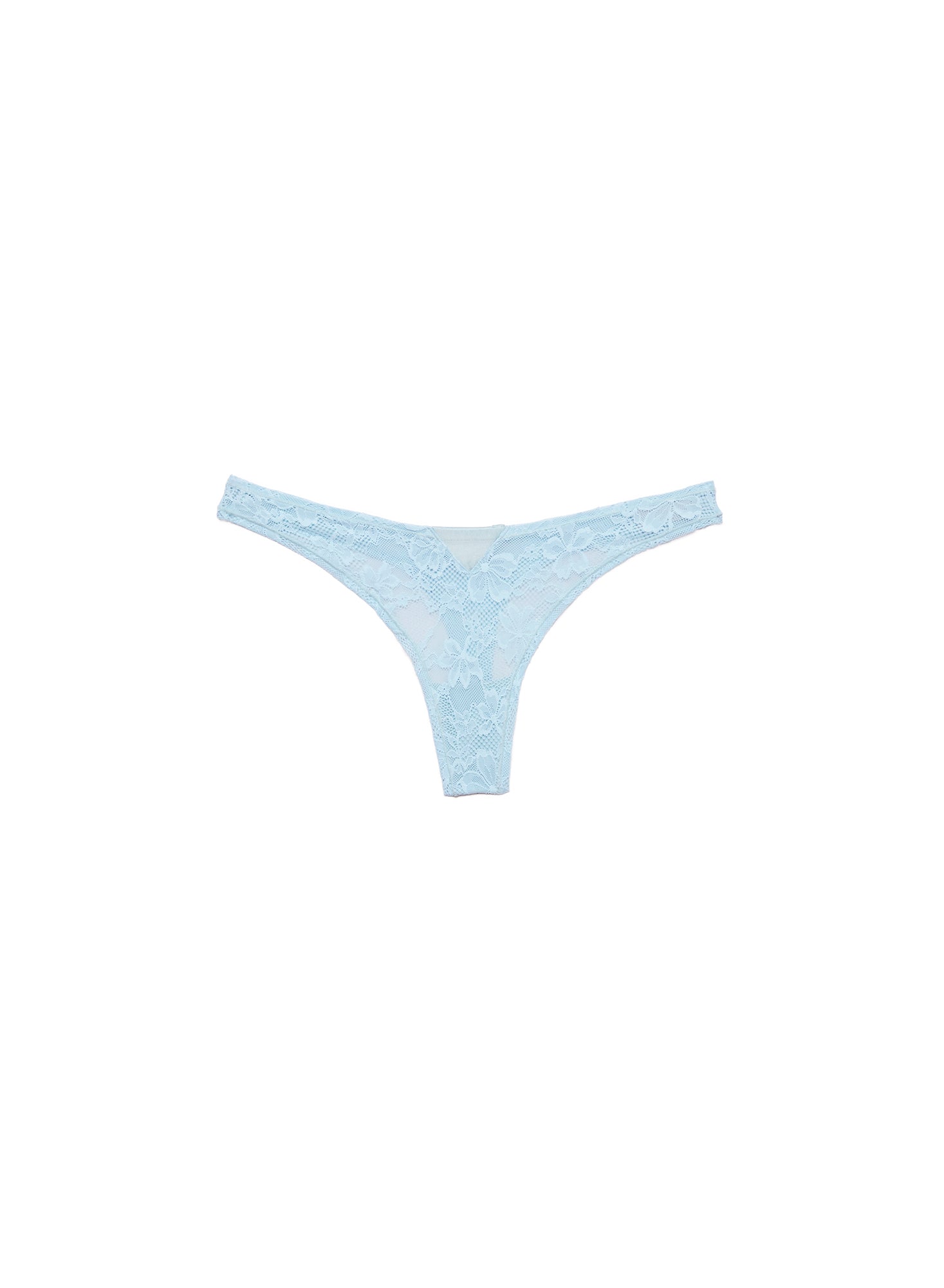 Fleur du Mal Blue Le Stretch Lace Thong