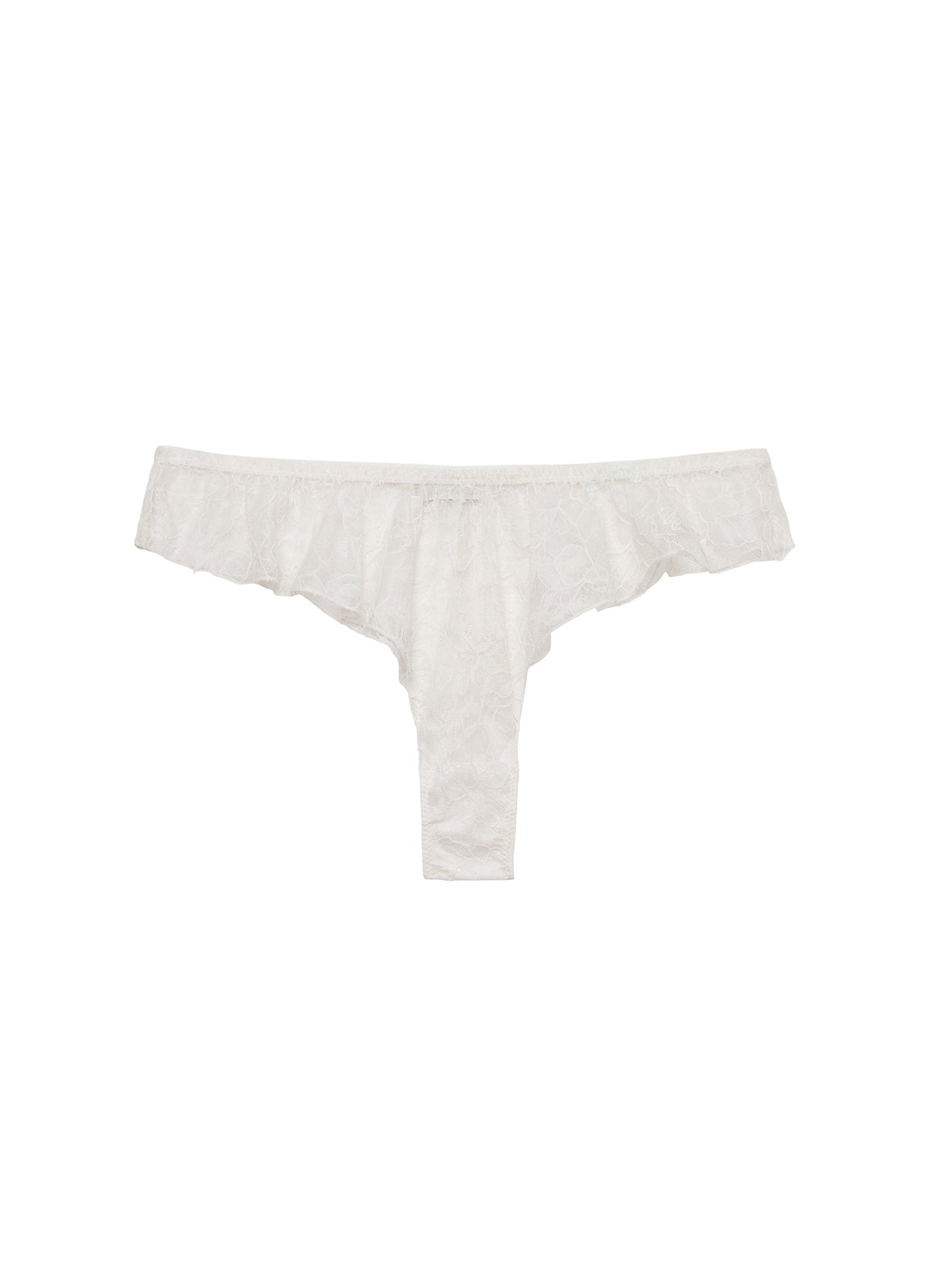 Fleur du Mal Ivory Jasmine Lace Flutter Panty