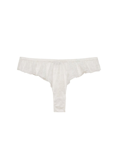 Fleur du Mal Ivory Jasmine Lace Flutter Panty