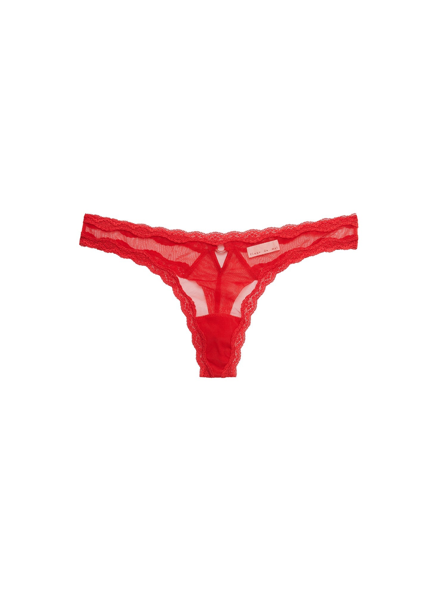 Fleur du Mal RedSheer Tulle Thong