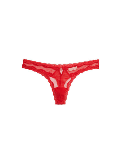 Fleur du Mal RedSheer Tulle Thong
