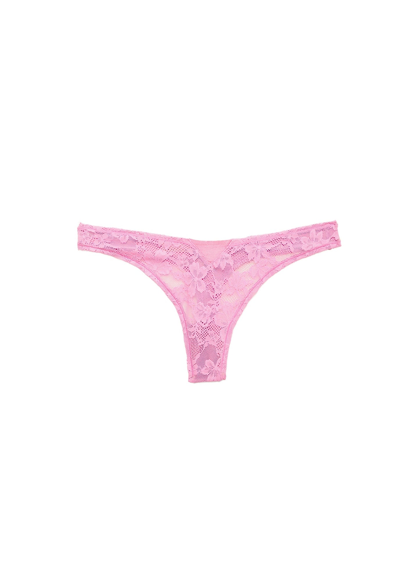 Fleur du Mal Bisou Pink Le Stretch Lace Thong