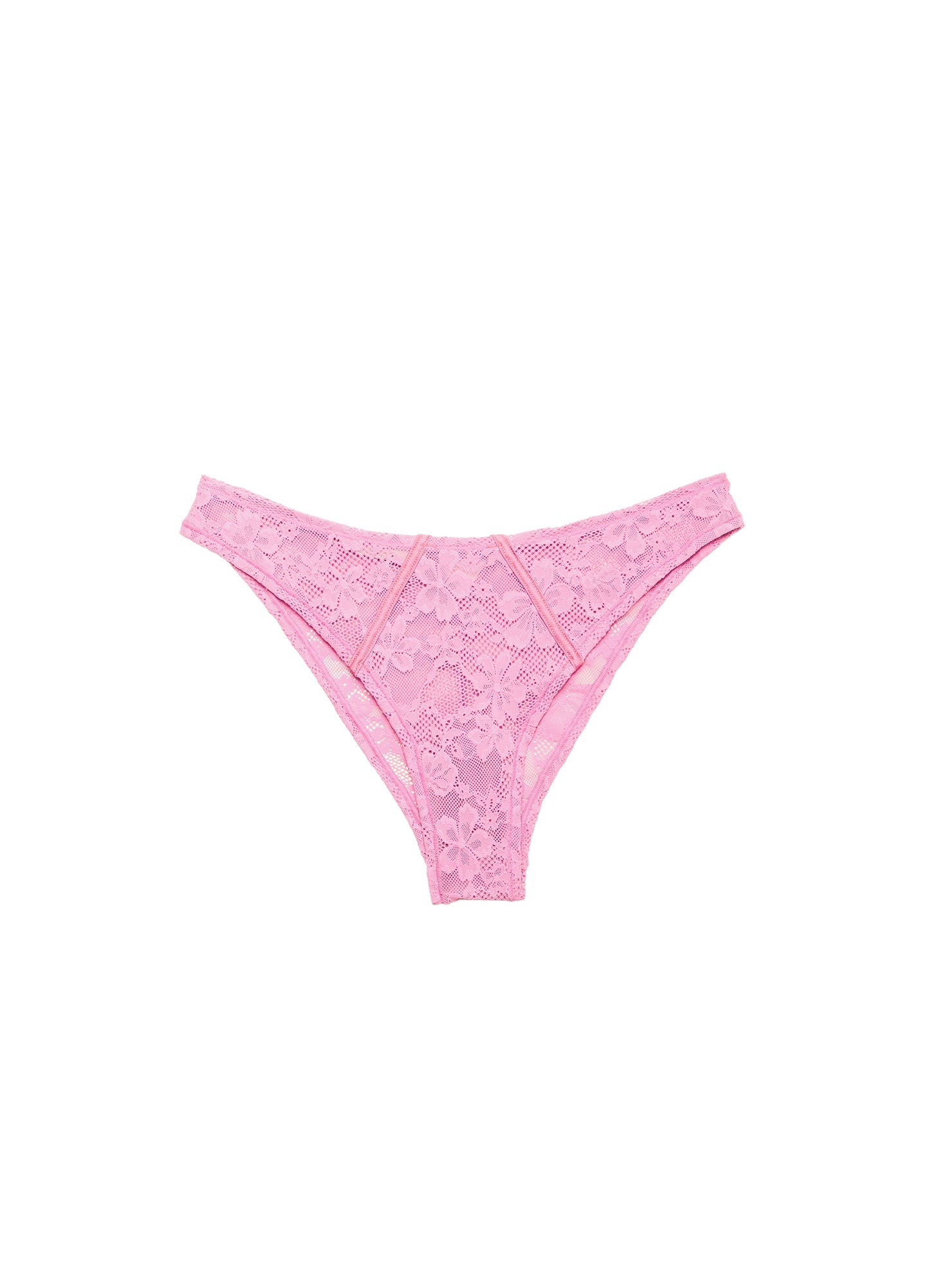 Fleur du Mal Bisou Pink Le Stretch Lace Cheeky