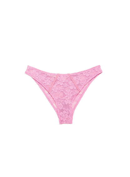 Fleur du Mal Bisou Pink Le Stretch Lace Cheeky