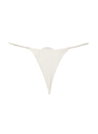 Fleur du Mal Ivory Rose Luxe V-String